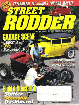 STREET RODDER 1999 OCT - Y-BLOCK BUILD-UP-8, SHEETMETAL WELDS FINISHED OFF